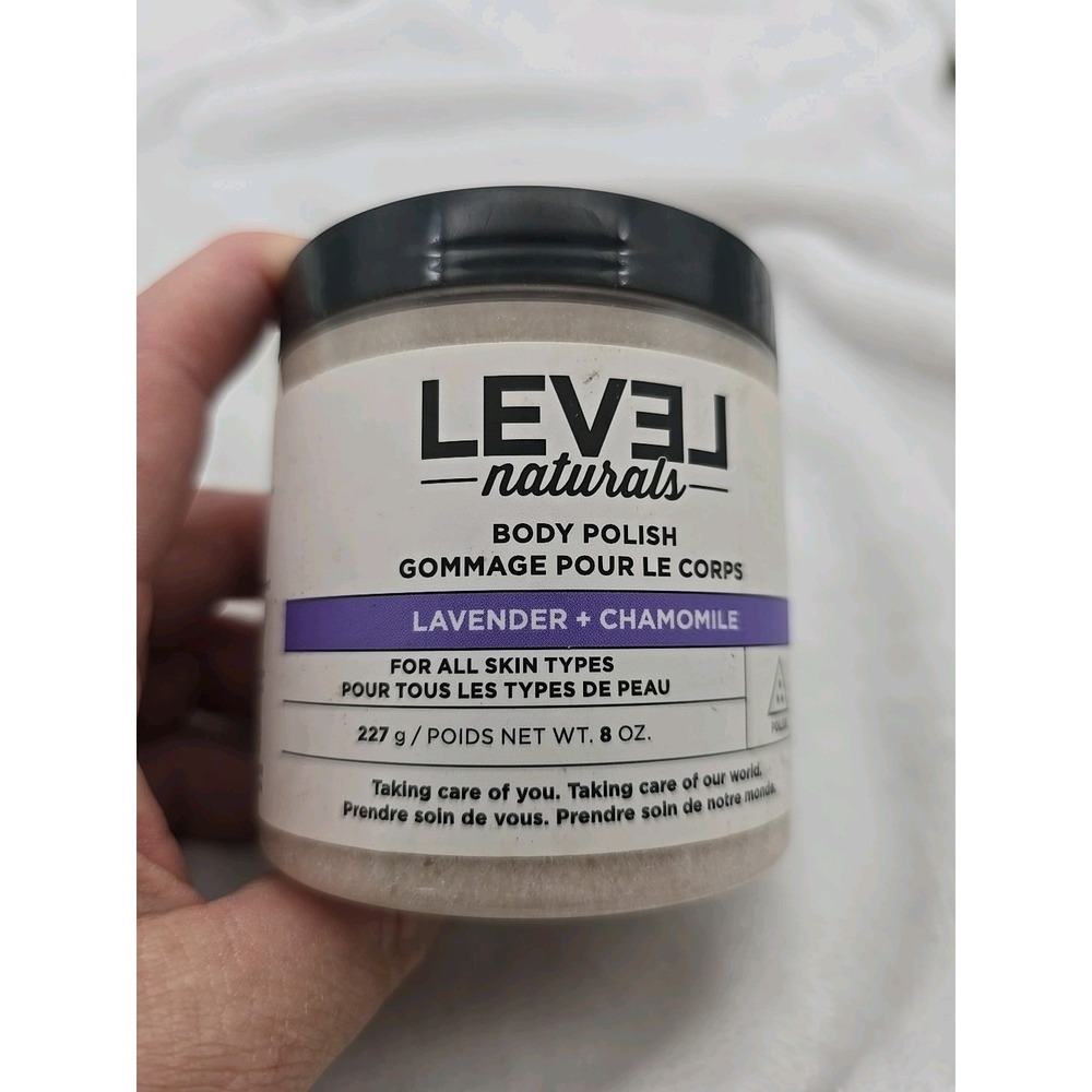 Level Naturals Body Polish Sugar Scrub Lavender & Chamomile 8oz